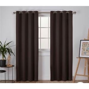 Chocolate Brown Grommet Curtain Panels